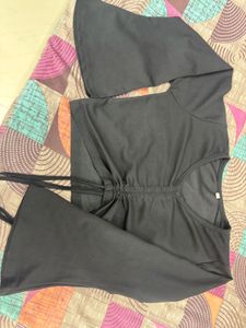 Black V-Neck Top