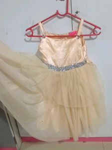 A Very Beautiful Golden Cream Colour Frock