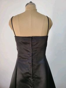 Black &amp; Lavender Satin Gown