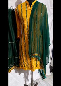 Party Wear Embroidered Sharara Suite