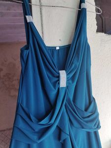 Elegant Teal Party Dress
