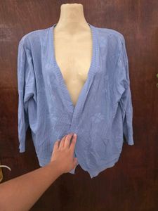 blue sweater