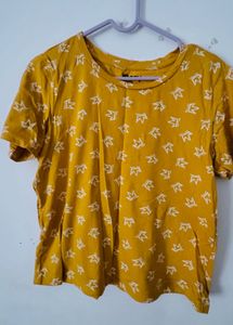 Yellow Printed T-shirt