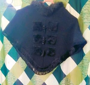 Stylish Black Poncho