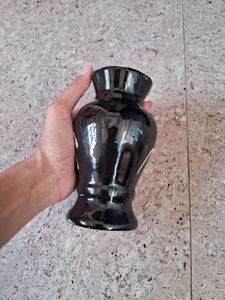 Vintage Black Ceramic Vase