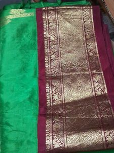 Green &amp; Gold Sari