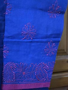 Beautiful LucknowiChikakari Blue Kurta