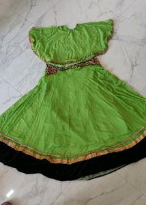 Ponco Lehga Without Any Flaws In Parrot Green Y