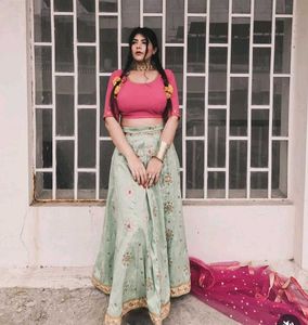 beautiful lehanga with choli no dupatta