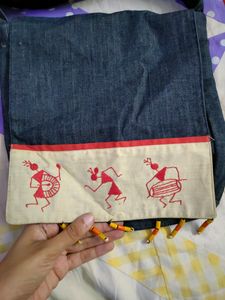 Denim Art Sling Bag