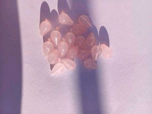 pastel pink drop beads