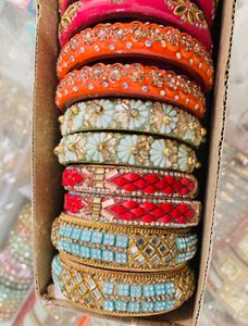 Colorful Beaded Bangle Set
