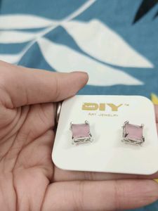 Pink Stud Earring