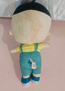 Adorable Baby Boy Plush Doll in Dungarees – Soft &amp;