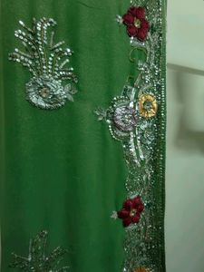 Festive Green Reception Saree