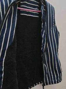 Striped Sleeveless Jacket