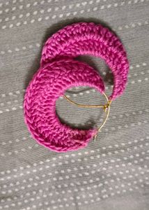 Crochet Hoop Earrings