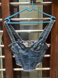 Denim Corset Top
