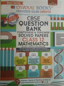 CBSE Class 12 Mathematics Question Bank