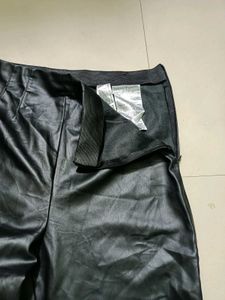 Black Faux Leather Pants