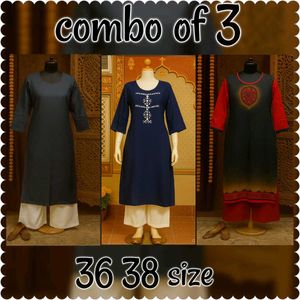 🇳🇿💫🎀Combo of 3 Stylish Kurtis On Sale