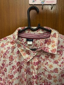 Pink floral shirt