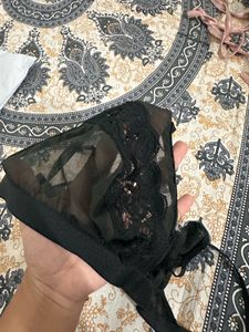 Black Lace Designer Bra, Bust- 34 B