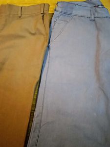 Combo of 2 Pants - Grey &amp; Brown