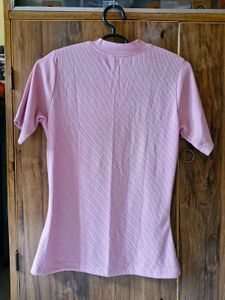 Pink fitted top
