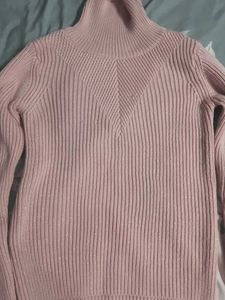 Pink Turtleneck Sweater