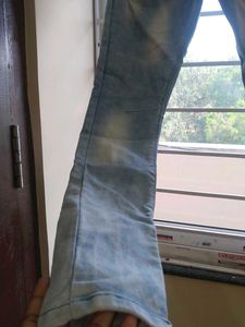 off white blue jeans