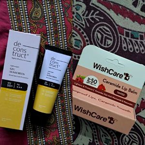 Deconstruct Sunscreen and Wishcare Lip Balm Combo