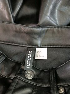 Divided by H&amp;M Black Leather Pant (Women)