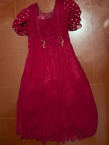 Gown Pink Color Party Wear