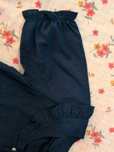 Ruffled Neckline Blouse