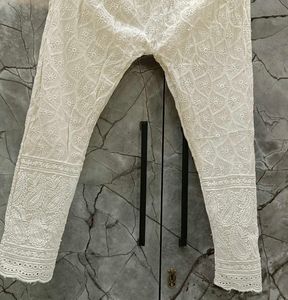 Chickan Karai Embroiderd Cream Co Ord Set