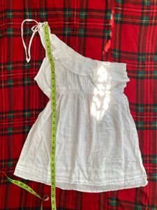 White One-Shoulder Top bust 34