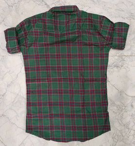 LP Green &amp; Red Plaid Shirt