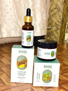 N4N Lodhra & Lemon Peel Serum + Day Cream Set