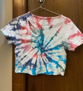 Tie-dye Print Crop Top