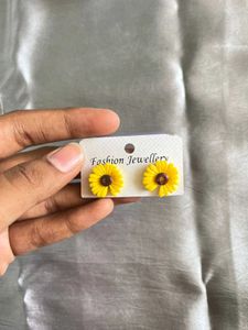 Yellow Flower Earring