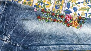 Floral Embroidered Jeans