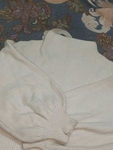 Cozy White Knit Sweater