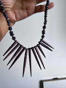 Trendy Wooden Beaded Necklace