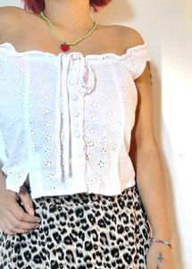 White Eyelet Tank Top..