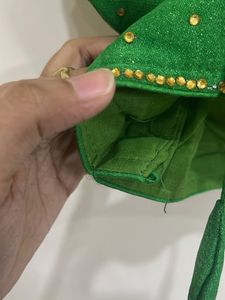 Green Embellished Blouse
