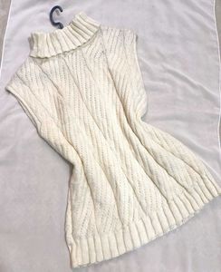 🎁Buy1 Get1 Free Cream Sleeveless Turtleneck A