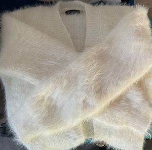 Ladies Fluffy Sweater Long Sleeve Cardigan