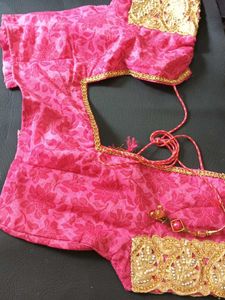 Pink &amp; Gold Saree