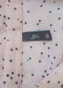 Baby Pink Black Dot Full Sleeve Top